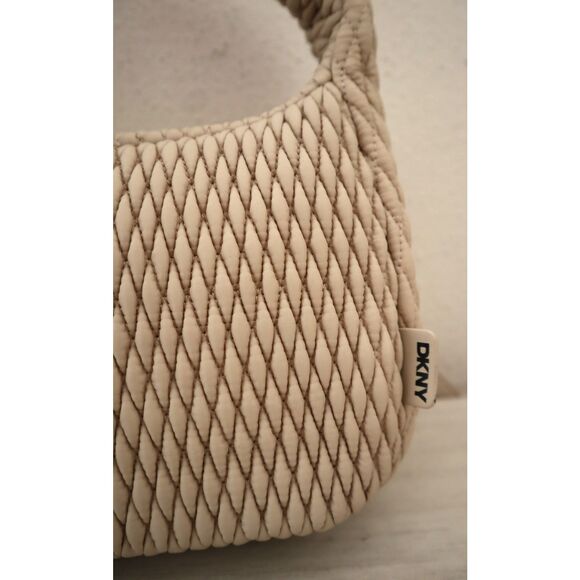 DKNY 02509 Women's O/S Beige Mack Nylon Hobo Crossbody/Shoulder Bag - Picture 11 of 16